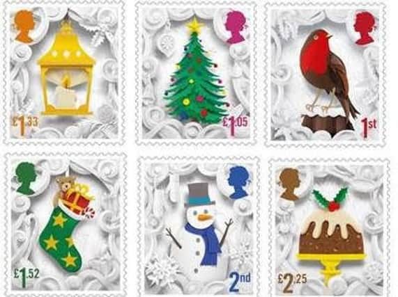 The Royal Mail new Christmas stamps.