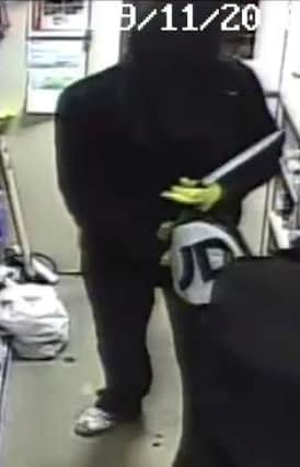CCTV footage from the robbery at Rays Convenience Store in Mountbatten Avenue, Hebburn,