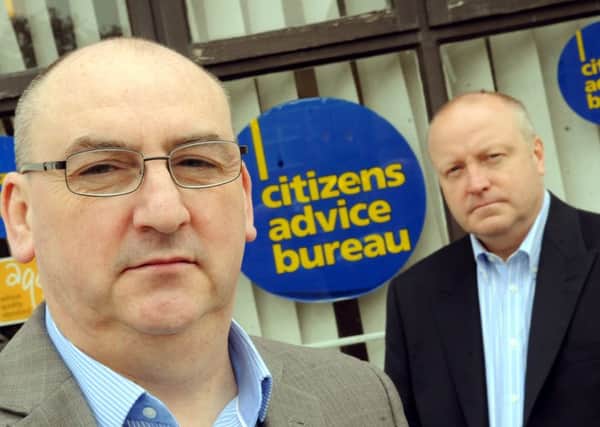 Citizen Advice South Tyneside's chief executive Ian Thompson, left, with Jarrow MP Stephen Hepburn
