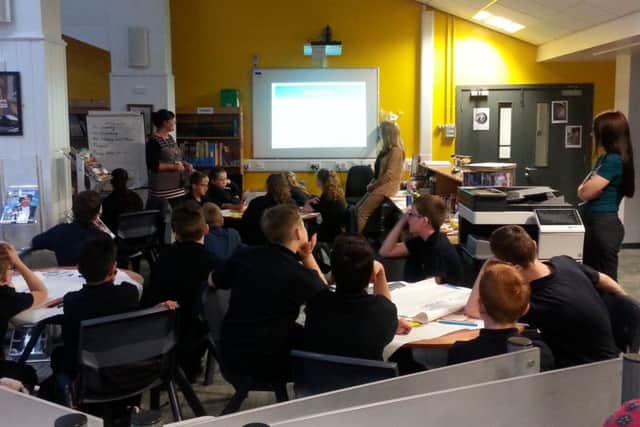 Mortimer Community College pupils learning about mental health.