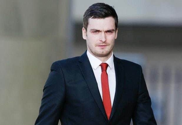 Adam Johnson outside Bradford Crown Court during his trial.