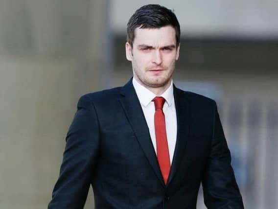 Adam Johnson outside Bradford Crown Court during his trial.