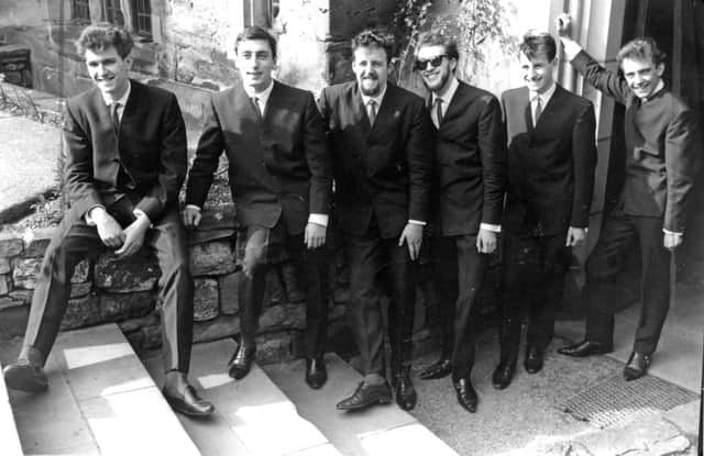 Shields Memory Lane  June 1964  
The Strangers. Left to right:  John Haynes, John Elliott, Bill Bell, Barry Thompson, Bill Mounsey and Dave Ellison.