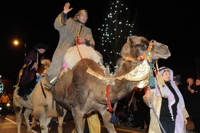 The annual Christmas Camel Parade walks along Ocean Road to Haven Point in South Shields.