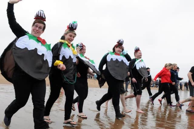 How about taking part in a Boxing Day dip? Dippers pictured at Littlehaven on December 26, 2015.