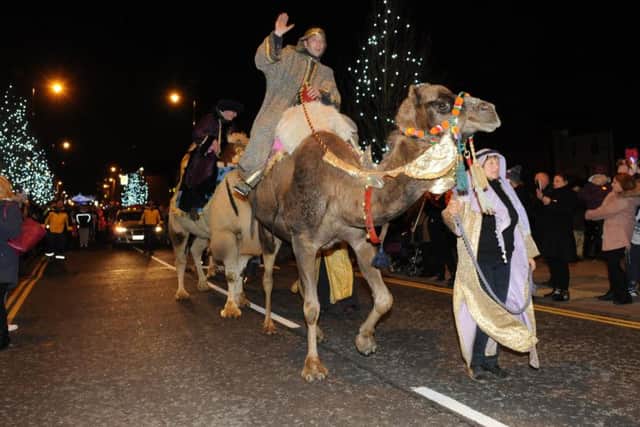 A previous Christmas camel parade in South Shields.