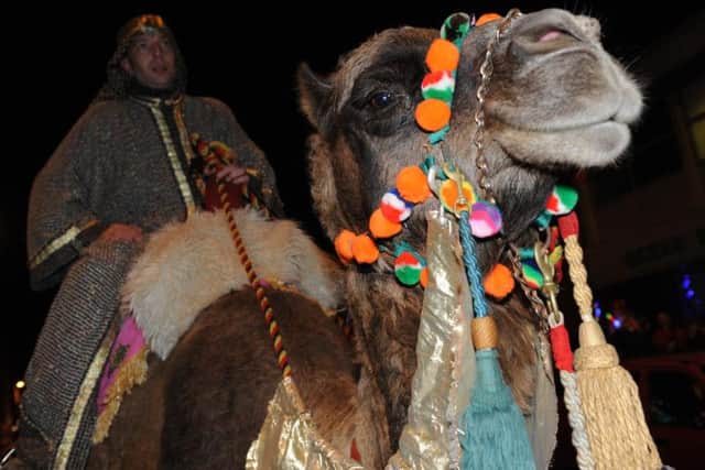 A previous Christmas camel parade in South Shields.