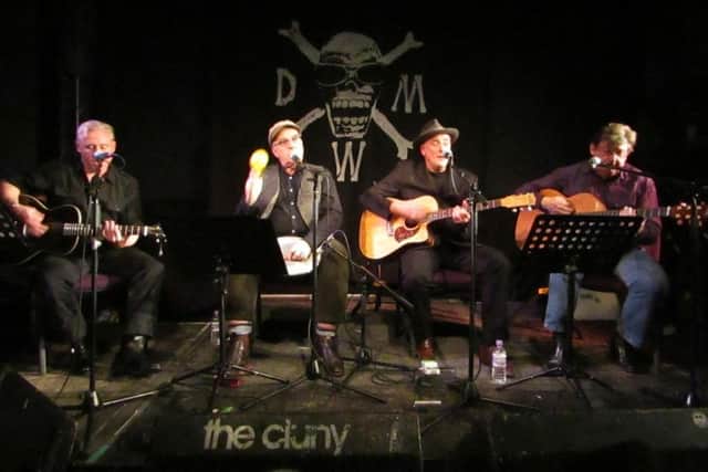 Kirk Brandon, Dave Ruffy and 'Segs' Jennings and Jake Burns, aka Dead Men Walking, performing at The Cluny 2. Pic: Gary Welford