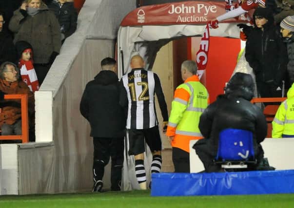 Jonjo Shelvey leaves the pitch after being sent off
