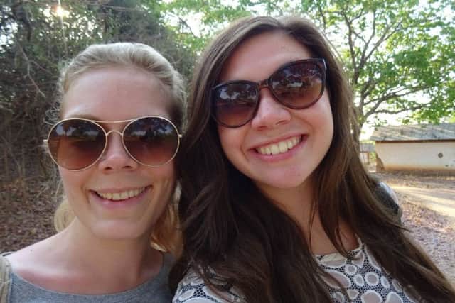Elizabeth in Zambia with fellow volunteer Sarah Jones