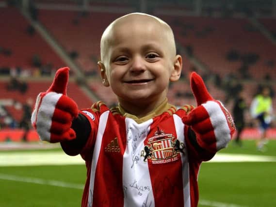 Bradley Lowery as mascot for Sunderland AFC.