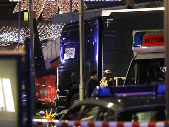 The scene of the tragedy in Berlin.