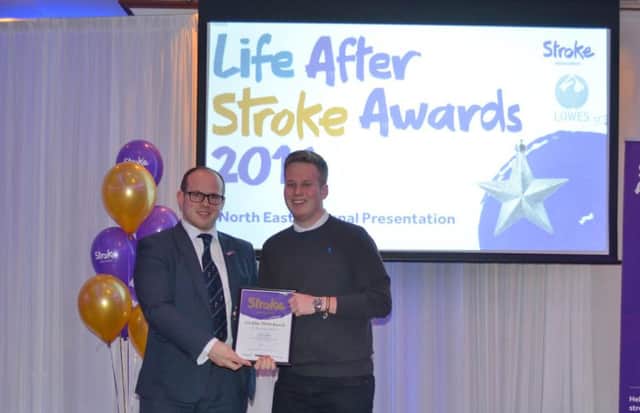 Teenage stroke survivor Andrew Leather has received a Highly Commended Life After Stroke Award from the Stroke Association, in recognition of his courage throughout his recovery.