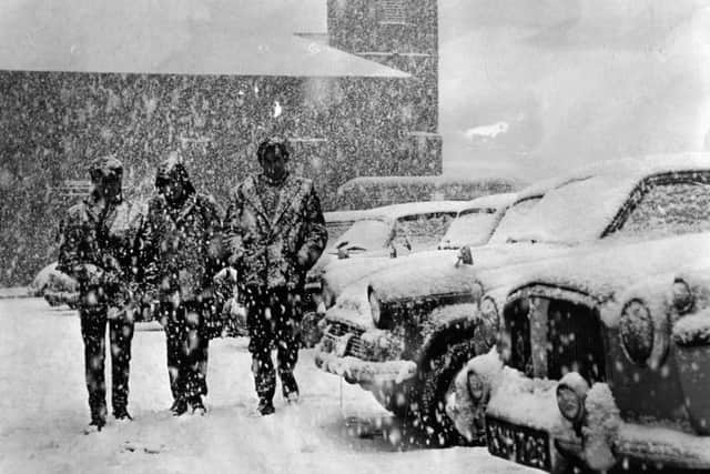A snow scene from February 1969.