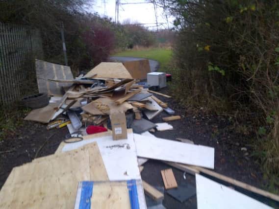 Fly-tipping at Slake Road in South Tyneside.