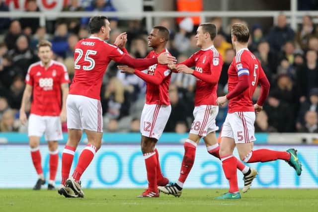 Nottingham Forest's Matthew Mills reacts after getting sent off in the second half