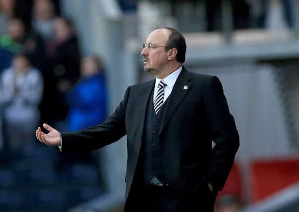 Newcastle United's manager Rafael Benitez during the match at Blackburn