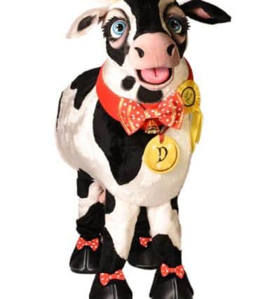 Doddington the Cow from Jack and the Beanstalk is the star of her very own show '...And the Cow Jumped Over the Moon.