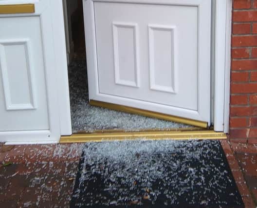 The damage caused in the second break-in at Cancer Connections.