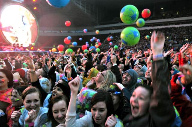 Coldplay crowd at the Stadium of Light