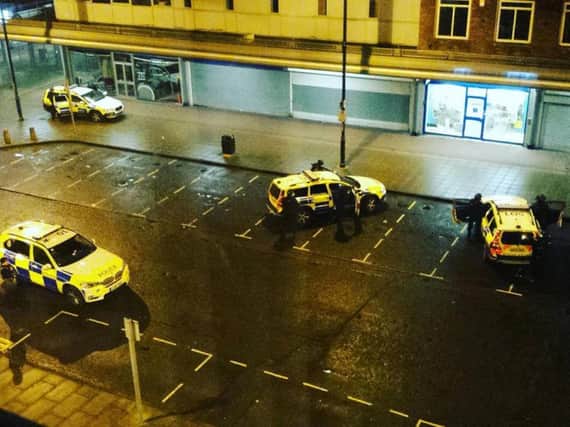 Police at the scene. Tanks to Stephen Dixon for the picture.