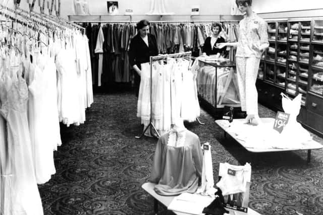 Shopping in Binns, in South Shields,  in  February 1970.