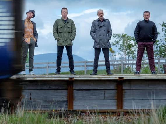 Ewen Bremner (Spud), Ewan McGregor (Renton), Jonny Lee Miller (Sickboy) and Robert Carlyle (Begbie) from the film Trainspotting 2. Picture: Sony Pictures Releasing/PA.