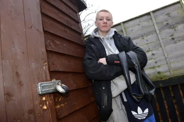 Callum Harrison was left devastated when his bike was stolen from his garden shed.