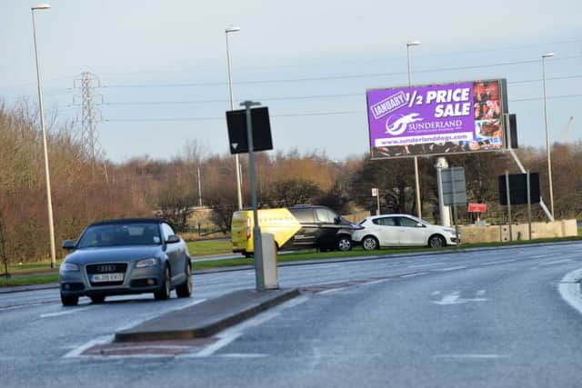 The advertising screen on Leam Lane