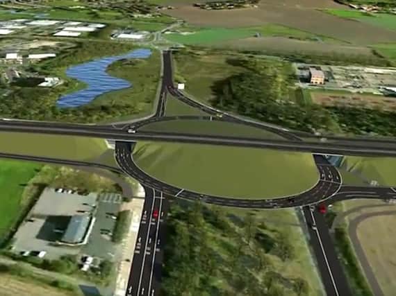 A computer-generated presentation of the new flyover. Pic: Highways Agency.