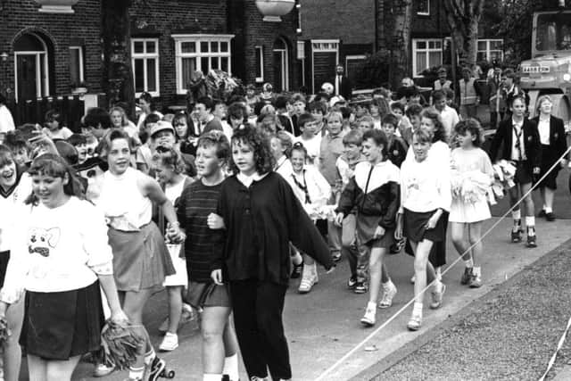 One of the much-talked about steamroller pulling events at Harton Comprehensive School.