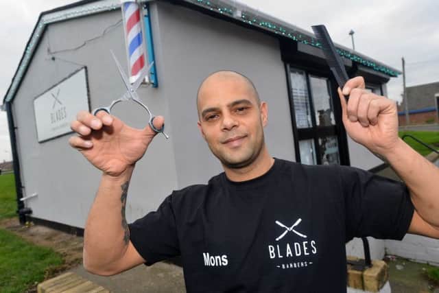 Blades Barbershop. Owner Monaf Ullah.