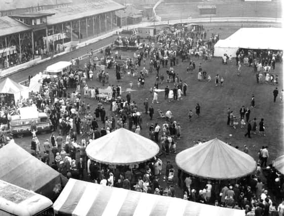 Part  of the crowd that attended a gala at the South Shields Stadium in September 1963. About 16,000 people turned up for a preview of the new amenities there.