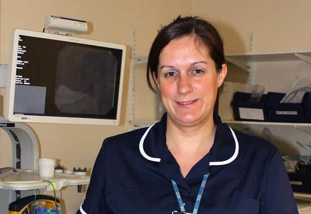 Zoe Clapham, endoscopy unit manager at South Tyneside District Hospital.