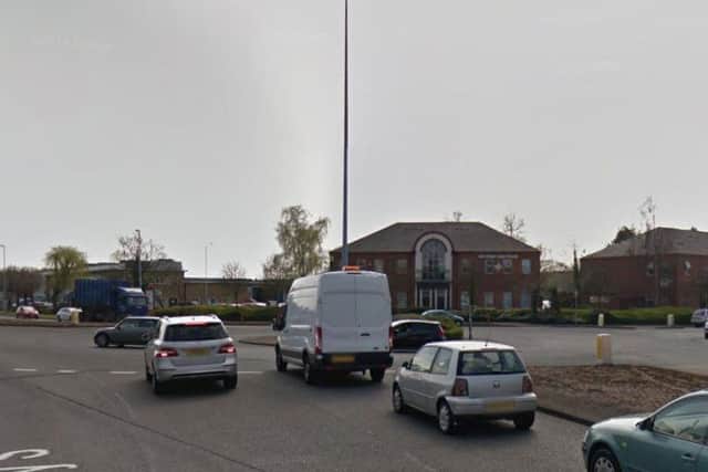 The crash happened on the roundabout between Kingsway and Tenth Avenue West. Image copyright Google Maps.