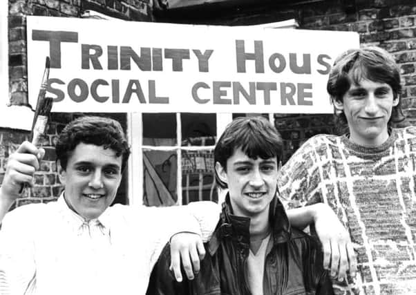 Trinity House Senior Youth Club members help improve the Laygate centre in 1988.
