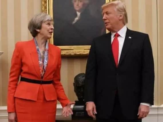 Theresa May and Donald Trump