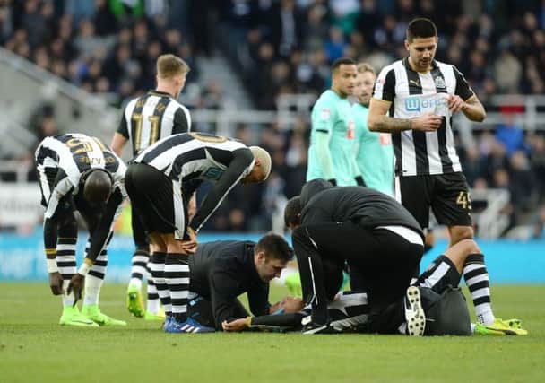 Isaac Hayden receives treatment