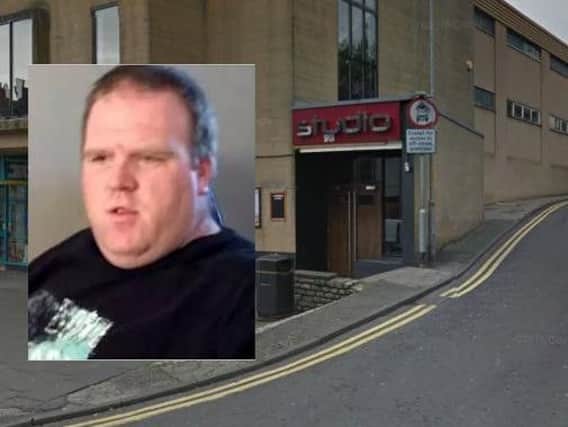 Michael Thompson, inset, died outside Studio Sports Bar in Hexham.