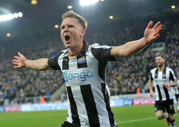 Matt Ritchie celebrates scoring in Tuesday's draw with QPR. Picture by Frank Reid