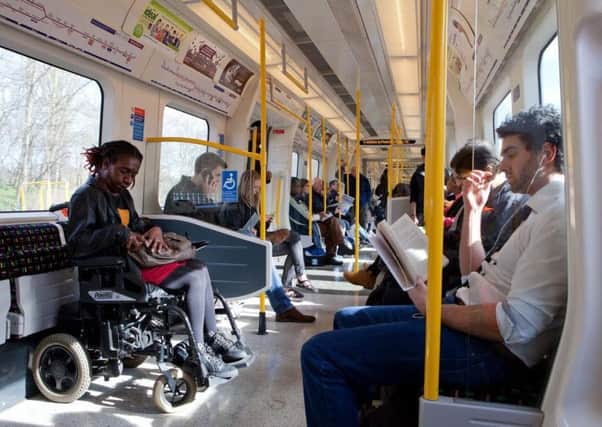 Linear seating which could soon be used on the Metro system.