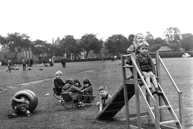 Members of the "Open air youth club" in West Park, Jarrow, in  August 1970.