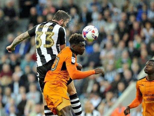Daryl Murphy in action against Wolves as St James' Park.