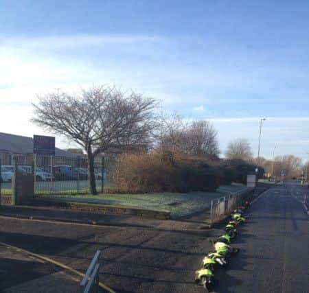 The roads were closed to traffic while the children staged their protest.