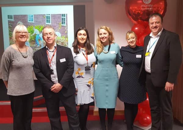 Hazel McCallion, chief executive, TEN, Virgin Money Foundation staff, Richard Walton, programme manager, Amy Williams, programme support assistant, Nancy Doyle, executive director, Rachel Kyle-Barclay, programme officer and Stirling Hood, young adult services co-ordinator, TEN.