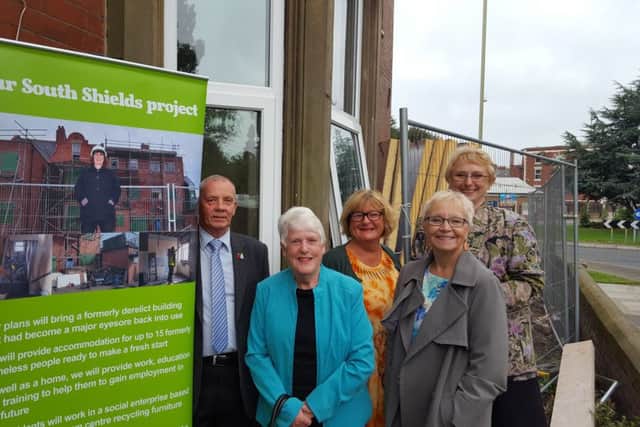 Local councillors at the Emmaus House in Stanhope Road, South Shields.