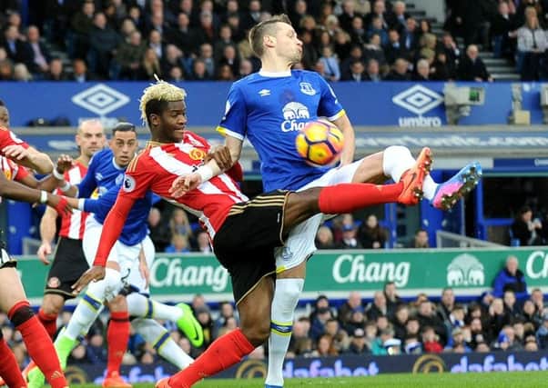 Didier Ndong in action for Sunderland against Everton on Saturday