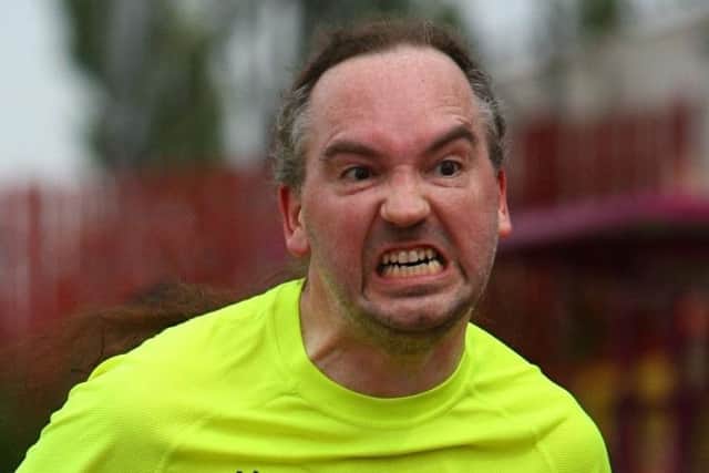 Paul Jukes' "run face" has won him a place in this year's London Marathon