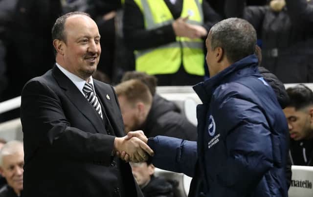 Rafa Benitez and Chris Hughton last night