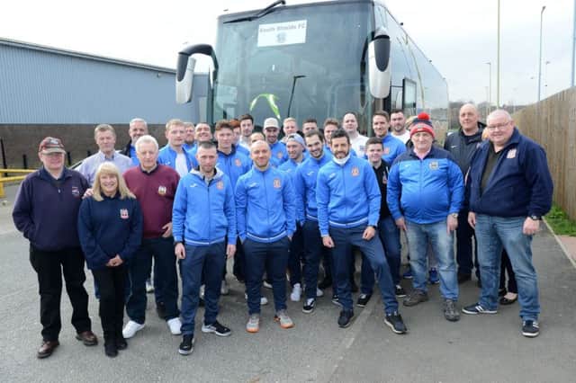 South Shields' players and officials head off to Coleshill yesterday. Picture by Stu Norton